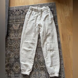 Hollister Cream Adjustable-Rise Joggers